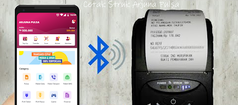 cetak struk arjuna pulsa